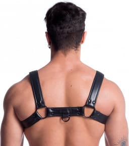 665 Vegan - Bulldog Harnas - PU Leer - Zwart - Maat 2XL — thumbnail 2