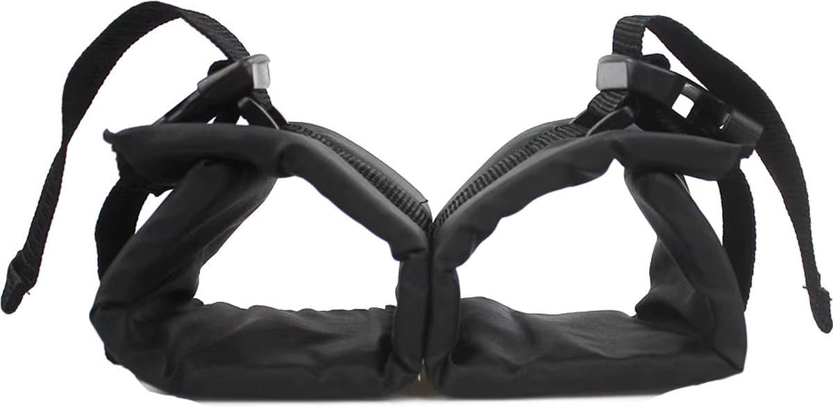 Zachte bondage handboeien - Dwangbuis - BDSM - Verstelbaar - Zwart - One size — afbeelding 1