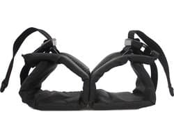 Zachte bondage handboeien - Dwangbuis - BDSM - Verstelbaar - Zwart - One size