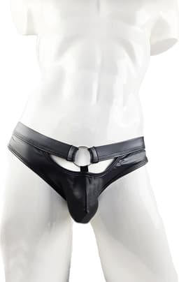 BamBella ® Slip Onderbroek - Maat L - MAT glans - Zwart BDSM kleding erotische heren kleding — thumbnail 5
