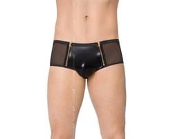 SoftLine Collection - Stoere pants met wetlook finish zwart XL