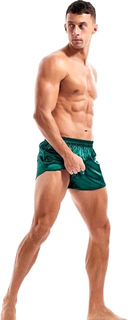 Sexy Heren Ondergoed Short – Glanzend Satijnachtig Comfort met Verleidelijke Look — thumbnail 3