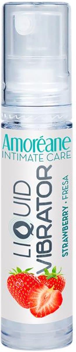 AMOREANE - Liquid Vibrator Waterbase Strawberry 10 Ml | Best Orgasm Experience | For Couples | Lubricant | Vibrating Lubricant — afbeelding 1