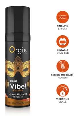 Orgie - Dual Vibe! Kissable Liquid Vibrator - Sex On The Beach - 0.5 fl oz / 15 ml — thumbnail 5