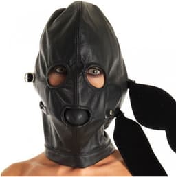 Bondage play - Hoofdmasker met afneembaar mondknevel — thumbnail 5