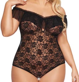 Softline Kamila - Erotische Body - Zwart - XXL — thumbnail 2