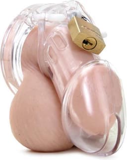 Intenz® Kuisheidskooi - Transparant - Chastity Cage - Groot - Peniskooi - Inclusief Slotje — thumbnail 5