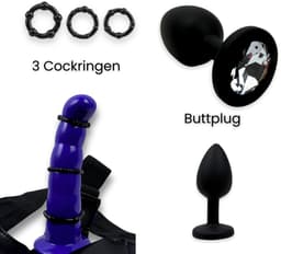 VIVIDIA Midnight Desire – Premium BDSM Bondage Set voor Koppels – Bondage Touw, Handboeien, Enkelboeien, Hogtie Straps, Tepelklemmen, Zweep, Kietelveer, Buttplug, Cockrings, Masker, Gag Ball & Halsband met Lijn – Sex Toys voor Mannen & Vrouwen — thumbnail 3