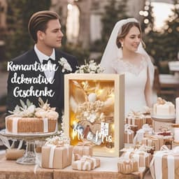 Romantisch geldcadeau met eeuwige bloemen en houten doos voor hem en haar — thumbnail 4