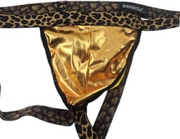 BamBella ® - Slip - maat Onesize S M L - goud kleurig panterprint bondage Sexy erotische heren onderbroek mannen — thumbnail 2