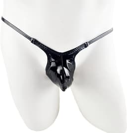 BamBella ® - String - Maat S/M - Zwart SM kleding BDSM erotische heren kleding ondergoed lingerie onderbroek zwart — thumbnail 1