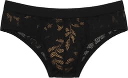 MODUS VIVENDI Floral Lace Classic Brief Black - MAAT M - Erotisch Heren Ondergoed - Slip voor Man - Sexy mannen Slip — thumbnail 1