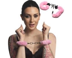 Doodadeals® - Handboeien Erotiek - Metaal - Seks - Roze Imitatie Bont - Inclusief 2 Sleutels
