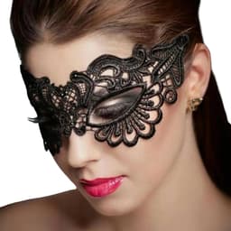 Sexy Masker - Kant Zwart - Spannend Oogmasker - Vrouwen - Zwart - Sex Speeltjes Toys - Erotiek - Bondage Masker — thumbnail 3