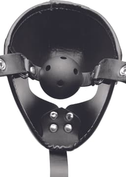 Puppy Play Masker Met Ballgag - Zwart — thumbnail 2