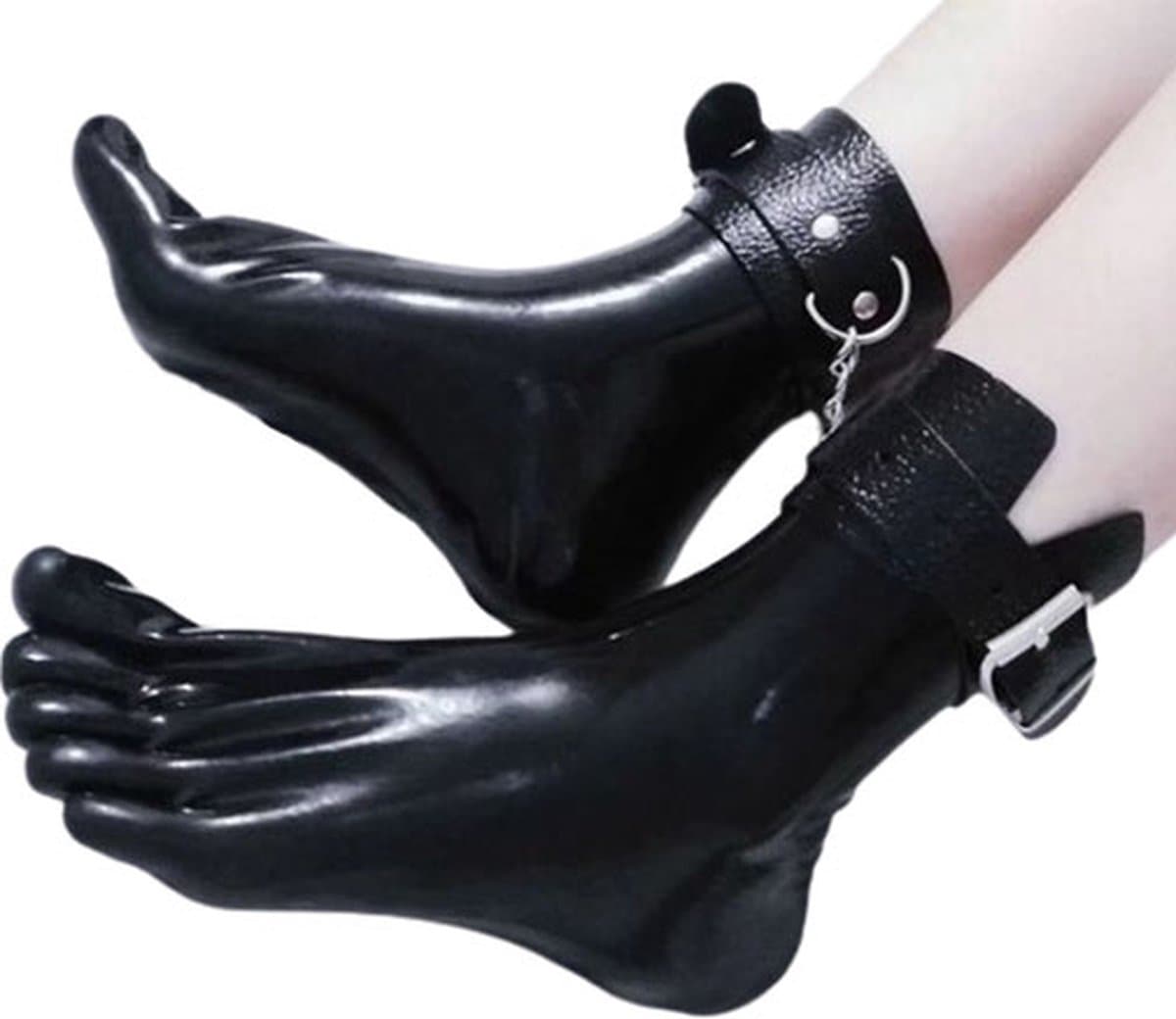 100% Latex sokken - Boeien - BDSM - Rubber - Zwart — afbeelding 1