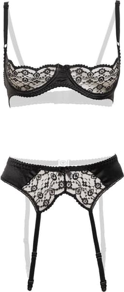 Christine le Duc - 3 delige BH set - Lingerie Erotisch - Gush - Zwart - M — thumbnail 2