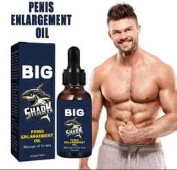 Big Shark Massageolie voor Mannen – 100% Natuurlijk – Verzorgende & Hydraterende Intieme Massageolie — thumbnail 3