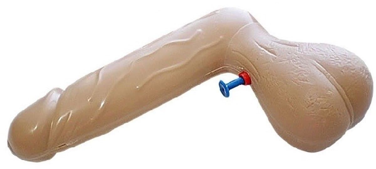 Nooitmeersaai - Waterpistool in penisvorm - PVC - Blank - 20x12 cm — afbeelding 1
