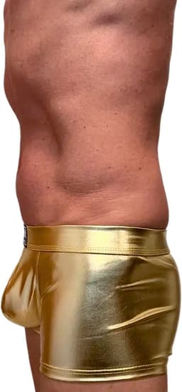 Heren Boxershort Goud - Sexy heren boxershorts erotiek - Trendy clubwear boxer mannen - Sexy men's boxer gold - maat L/XL — thumbnail 4