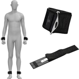 Haftanstalt - Verstelbare Neopreen Enkelboeien Set met Metalen Gesp - Zwart — thumbnail 11