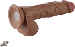 Dildo EZfunLok voor Auxfun Plus Seksmachine Bruin 21 cm — thumbnail 2