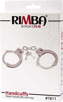 Rimba Bondage Play - Handboeien - Metalen Politie Handboeien - Massief Staal — thumbnail 3