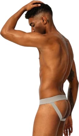 LekkerStout 3-Pack Jockstraps - Wit/Taupe/Zwart - Sexy Herenondergoed | L | ( LS184 ) — thumbnail 10