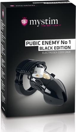 Mystim - Pubic Enemy No 1 Cock Cage Black Edition — thumbnail 10
