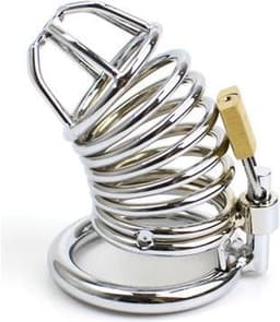 Quick Relief - Pro Lock™ Kuisheidskooi - Metaal - Kuisheidskooi voor Mannen - Chastity cage - Staal Deluxe - Sissy - Cock Cage - Zilver — thumbnail 8