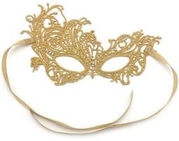 Sierlijk oogmasker met strass steentjes - Kant - Goudkleurig - One-size — thumbnail 2