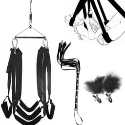 Core® Sex Schommel - Sex Swing Extra Stevig – Seksschommel Met Accessoires – Zwart - ‎ 43cm x 23cm x 11cm — thumbnail 1