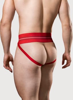 MM Sports The Original No. 10 Swimmer/Jogger Jockstrap 3 inch Red - MAAT M - Heren Ondergoed - Jockstrap voor Man - Mannen Jock — thumbnail 9
