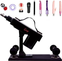 LoveVlijt - Seksmachine met Dildo en vele extra Opzetstukken - Discreet - Sex Fuck Machine - Penetratie - Neukmachine - Voor Mannen en Vrouwen - Talloze Standjes - Clitoris Gspot Stimulator - Krachtige Erotische Machine - Zwart — thumbnail 1