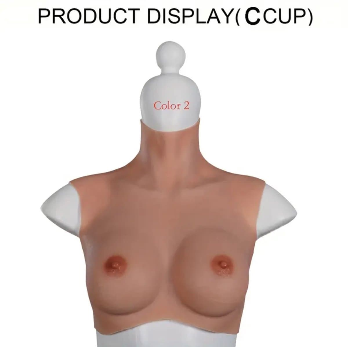 Siliconen Borsten- Nep Borsten- C Cup- 100% siliconen-2450 gram- Borstprothese- Cosplay- Travestie-Transgender-Crossdresser-Travestiet-Breastplate — afbeelding 1