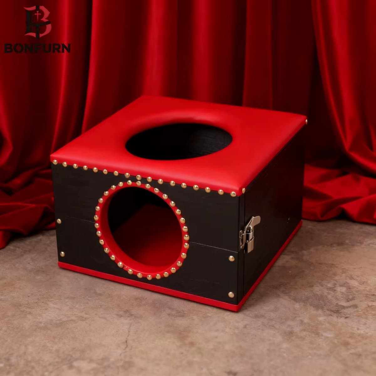 Naiz - Facesitting device - Bondage - SM - Adult - Seks stoel - Erotisch - Zwart/Rood — afbeelding 1