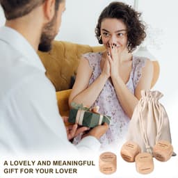 Datum Dobbelstenen - Romantisch Spel - Date Night Ideeën - Met Houten Dienblad - 3 cm Dobbelstenen — thumbnail 5