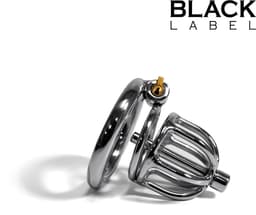 Black Label - The Knob Maker Chastity Cage - RVS Verwisselbare ringen — thumbnail 1