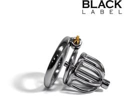 Black Label - The Knob Maker Chastity Cage - RVS Verwisselbare ringen