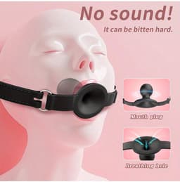 Oneay Siliconen mondknevel met ademgat – Verstelbaar BDSM accessoire – Geschikt voor diepe keeltraining en erotisch spel voor mannen, vrouwen en stellen — thumbnail 5