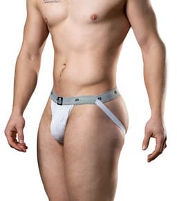 MM Sports The Original Swimmer/Jogger Jockstrap 1 inch White - MAAT S - Heren Ondergoed - Jockstrap voor Man - Mannen Jock — thumbnail 4