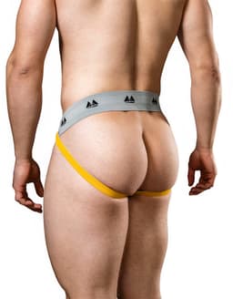 MM Sports Original Edition Swimmer/Jogger Jockstrap 2 inch Yellow - MAAT L - Heren Ondergoed - Jockstrap voor Man - Mannen Jock — thumbnail 3