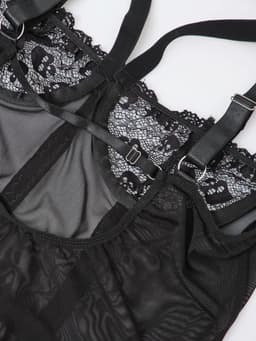Sexy Lingerie Body – Luxe Lingerie Dames – Classy zwart & Kant – Erotische Lingerie – Bodysuit – Strapless – Jarretelset – Lingerieset – Kinky – Erotische Body – Shapewear Corset – Strappy Harnas – Lingerie Top – Dare to Undress Maat S, M, L, XL — thumbnail 13