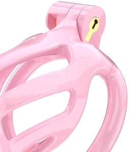 Rimba Toys - P-Cage PC02 - Kunststof Kuisheidskooi - Peniskooi - Chastity - Roze - Verkrijgbaar in 3 maten — thumbnail 4