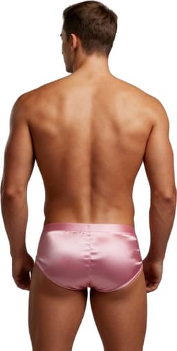 Satijnen Dames Slip voor Mannen – Glanzend – Hoge Taille – Roze — thumbnail 5