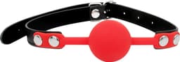Banoch - Ballgag siliconen met verstelbare band - Rood  - Bal ∅ 4 cm — thumbnail 9