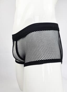 BamBella® Boxer short M/L kant voor mannen -- doorzichtig Erotische Sexy Lingerie Heren - Zwart mannen ondergoed slip — thumbnail 5