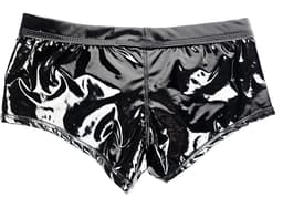 BamBella ® - Boxer short Maat M Datex Zwart (Latex en stof SM kleding BDSM kruisloos erotische heren kleding — thumbnail 9