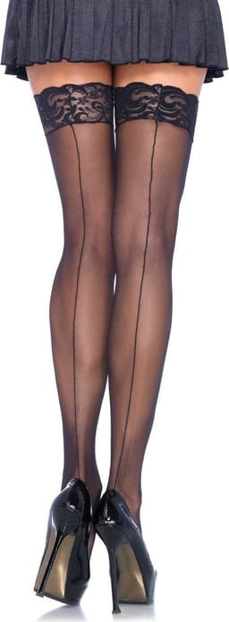 Sheer backseam stockings — thumbnail 2