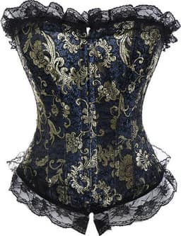 Romantisch klassiek korset met vetersluiting | Maat 46 | Plus Size Lingerie — thumbnail 2